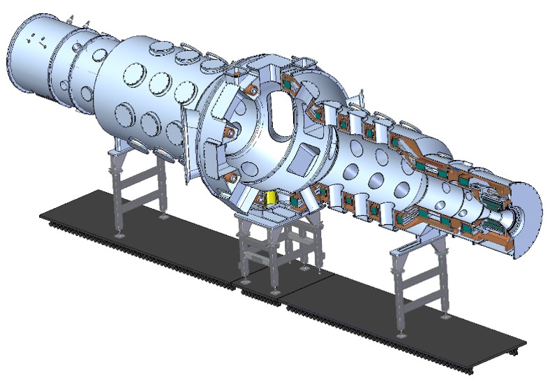 Магнитная система и вакуумная камера центральной ячейки ГДМЛ. Предоставлено П.А